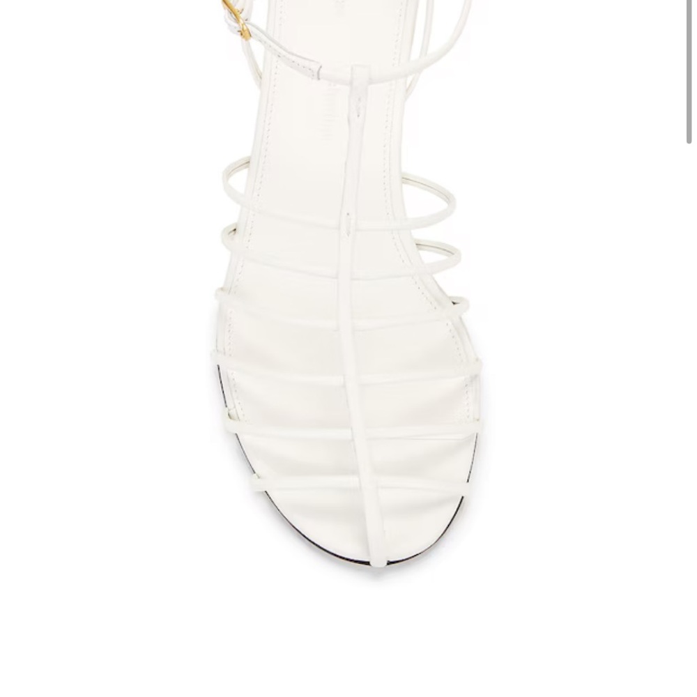 Proenza Schouler White Strappy Caged Sandals - Picture 4 of 8
